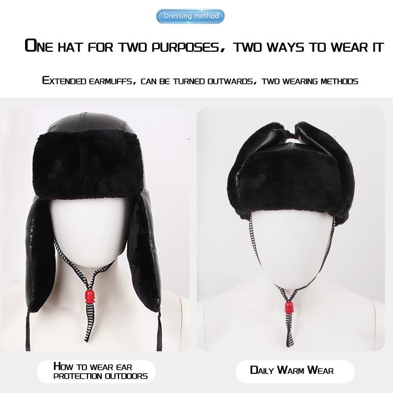 Product Name: Cold-Proof Cotton Hat - Faux Sheepskin Fur